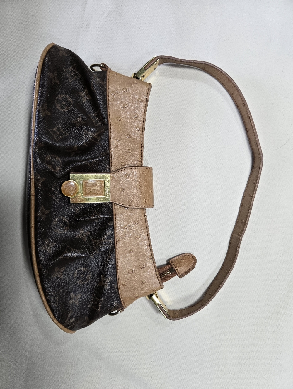 Fashion Bag Classic Brown Monogram Shoulder Bag with Tan Trim